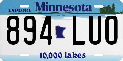 MN license plate 894LUO
