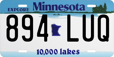 MN license plate 894LUQ