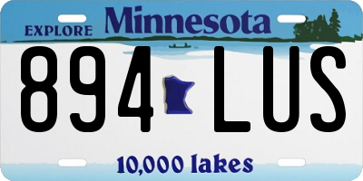 MN license plate 894LUS