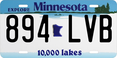 MN license plate 894LVB