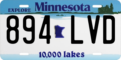 MN license plate 894LVD