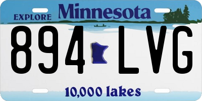 MN license plate 894LVG