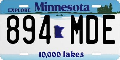 MN license plate 894MDE