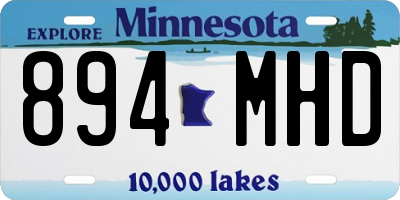 MN license plate 894MHD