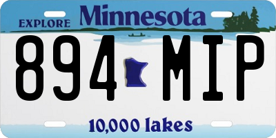 MN license plate 894MIP
