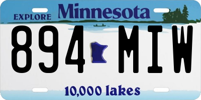 MN license plate 894MIW