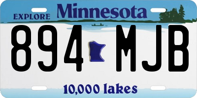 MN license plate 894MJB