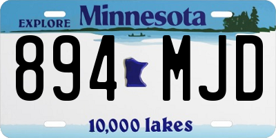 MN license plate 894MJD
