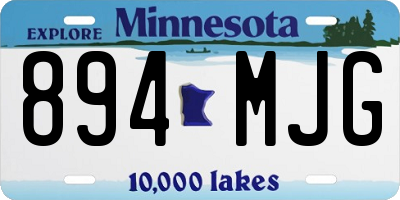 MN license plate 894MJG