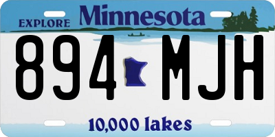 MN license plate 894MJH