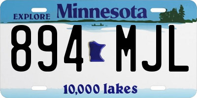 MN license plate 894MJL