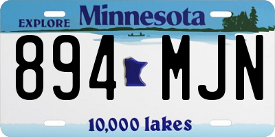 MN license plate 894MJN