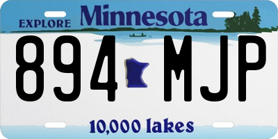 MN license plate 894MJP