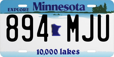 MN license plate 894MJU
