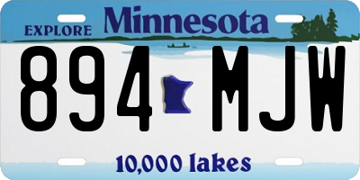 MN license plate 894MJW