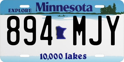 MN license plate 894MJY