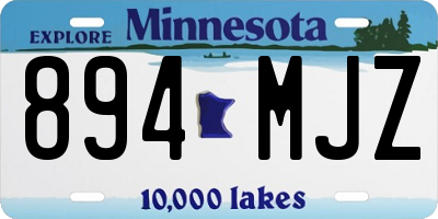 MN license plate 894MJZ