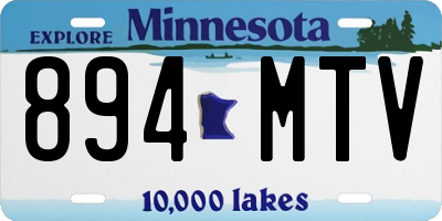 MN license plate 894MTV