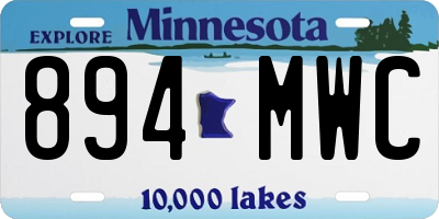 MN license plate 894MWC