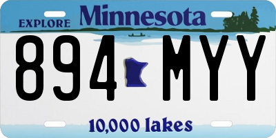 MN license plate 894MYY