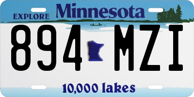 MN license plate 894MZI