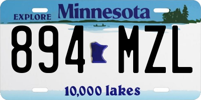 MN license plate 894MZL