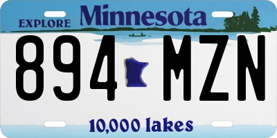 MN license plate 894MZN