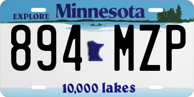 MN license plate 894MZP
