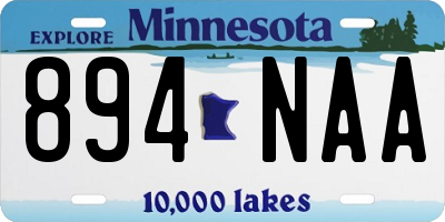 MN license plate 894NAA