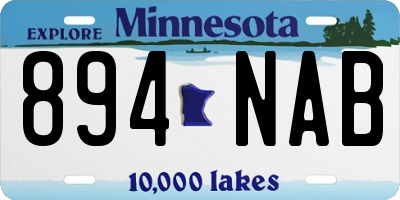 MN license plate 894NAB