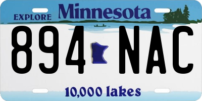 MN license plate 894NAC