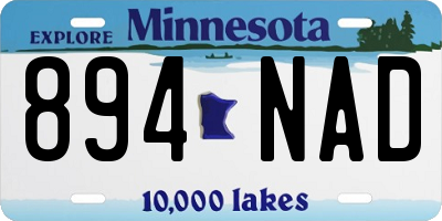 MN license plate 894NAD