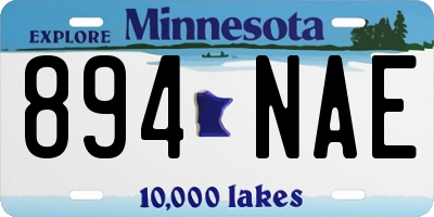 MN license plate 894NAE