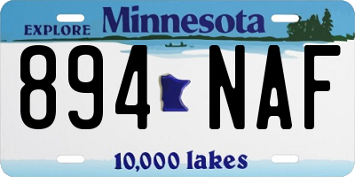 MN license plate 894NAF