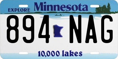 MN license plate 894NAG