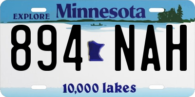 MN license plate 894NAH