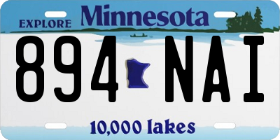 MN license plate 894NAI