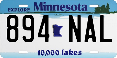 MN license plate 894NAL
