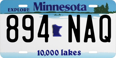 MN license plate 894NAQ