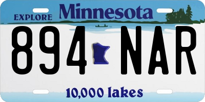 MN license plate 894NAR