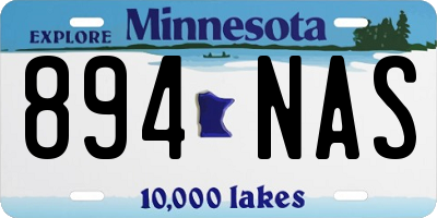 MN license plate 894NAS