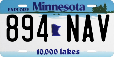 MN license plate 894NAV