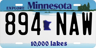 MN license plate 894NAW