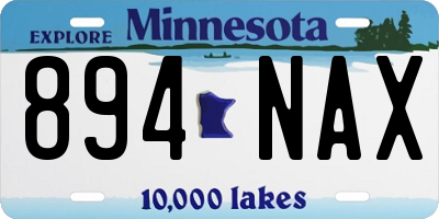 MN license plate 894NAX