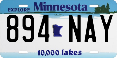 MN license plate 894NAY