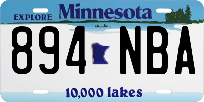 MN license plate 894NBA