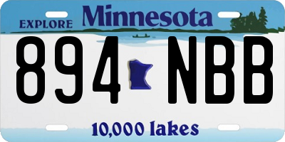 MN license plate 894NBB