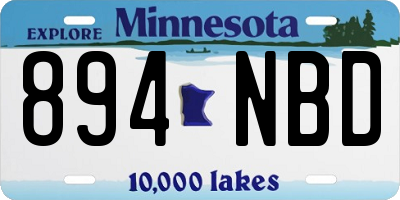 MN license plate 894NBD