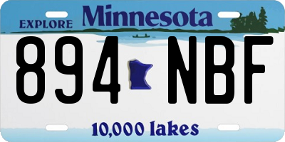 MN license plate 894NBF