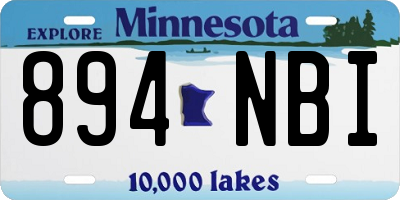 MN license plate 894NBI